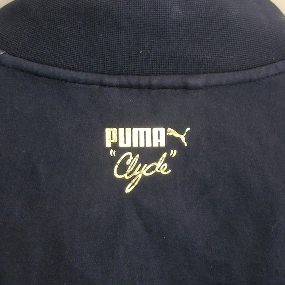 Puma | Clyde Zebra Stripe Sleeve Zip Front Track Jacket - Picture 4 of 6